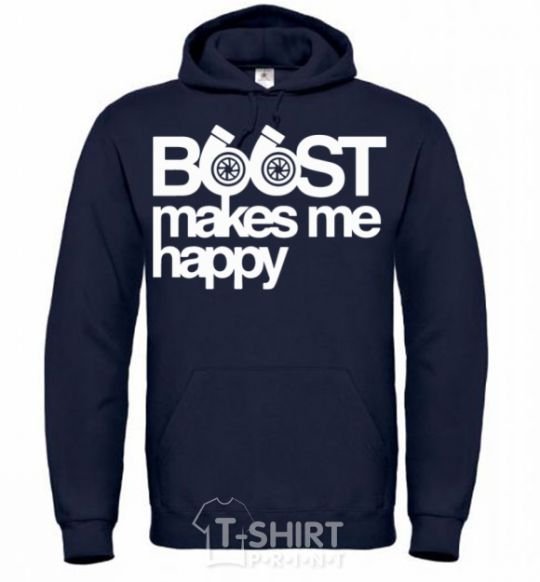 Men`s hoodie Boost happy navy-blue фото