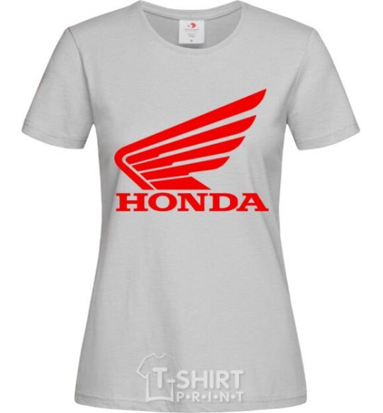 Women's T-shirt honda_bike grey фото