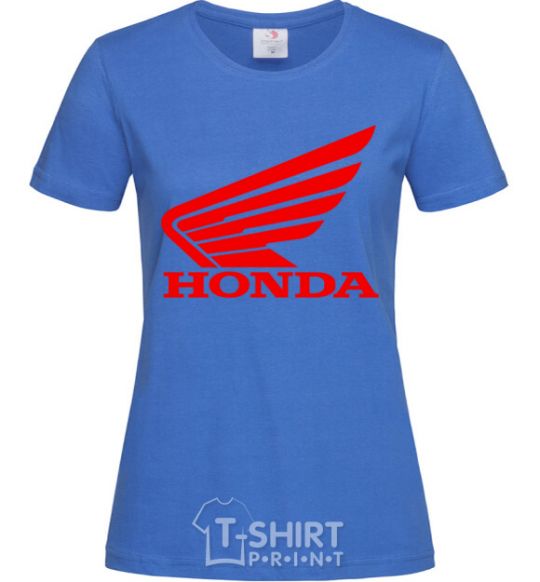 Женская футболка honda_bike Ярко-синий фото