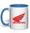 Mug with a colored handle honda_bike royal-blue фото