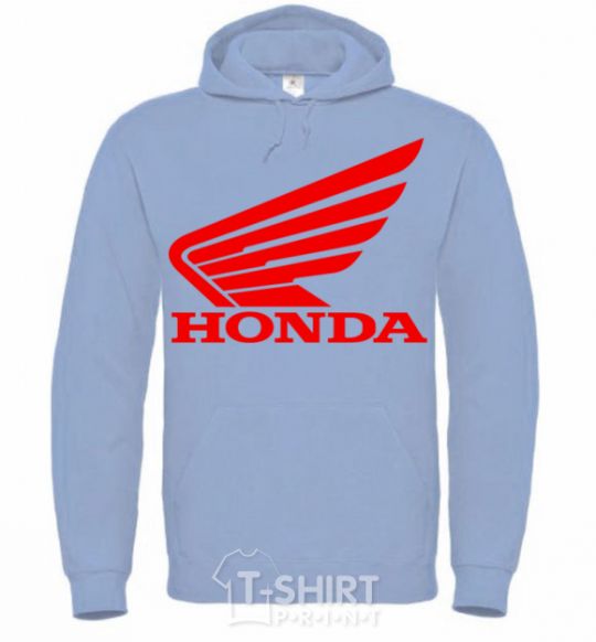 Men`s hoodie honda_bike sky-blue фото