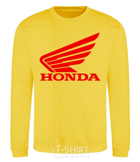 Sweatshirt honda_bike yellow фото