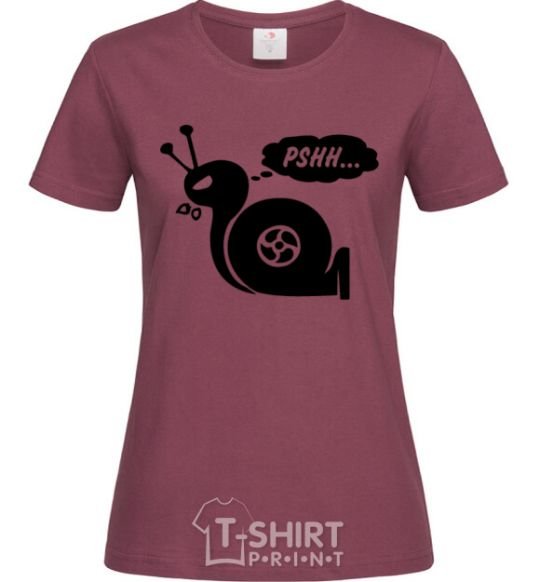 Women's T-shirt Pshh burgundy фото