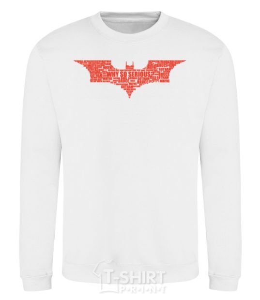 Sweatshirt Batman logo of words White фото