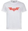 Мужская футболка Бэтмен лого из слов Белый фото