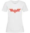 Women's T-shirt Batman logo of words White фото