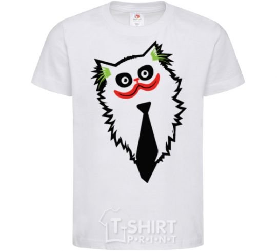 Kids T-shirt Cat Joker White фото