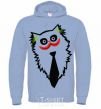 Men`s hoodie Cat Joker sky-blue фото