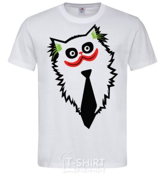 Men's T-Shirt Cat Joker White фото