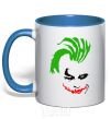 Mug with a colored handle JOKER serios royal-blue фото