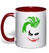 Mug with a colored handle JOKER serios red фото