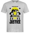 Men's T-Shirt Batman vs. Superman grey фото