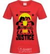 Women's T-shirt Batman vs. Superman red фото