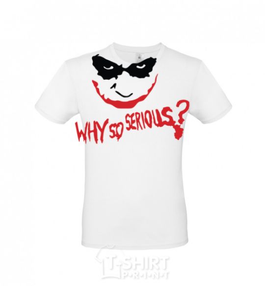 Men's T-Shirt Why so serios joker White фото