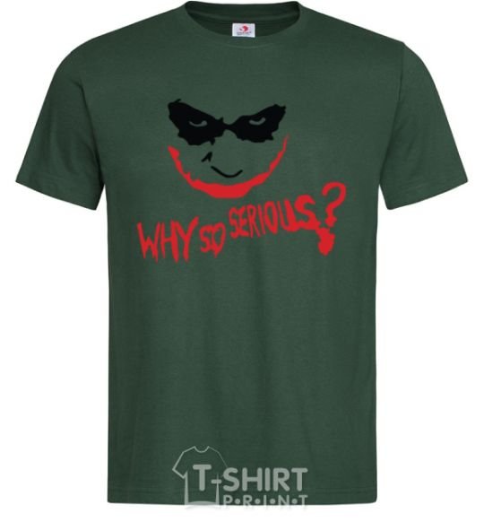 Men's T-Shirt Why so serios joker bottle-green фото