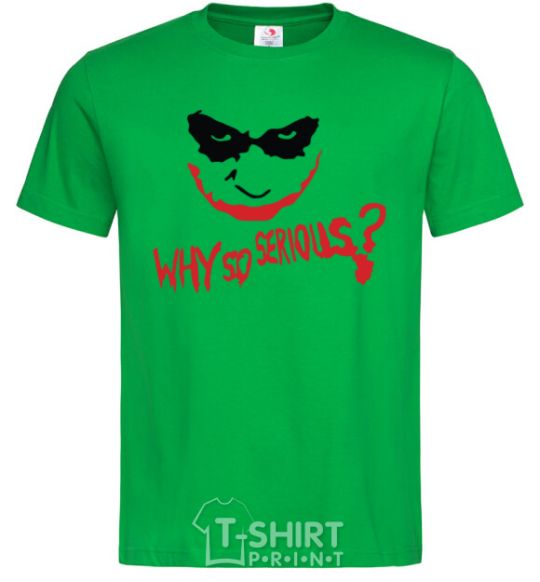 Men's T-Shirt Why so serios joker kelly-green фото