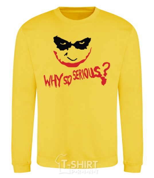 Sweatshirt Why so serios joker yellow фото