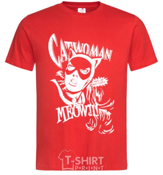 Men's T-Shirt Catwoman red фото