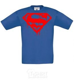 Kids T-shirt Superman logo royal-blue фото