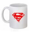 Ceramic mug Superman logo White фото