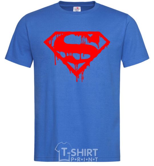 Men's T-Shirt Superman logo royal-blue фото