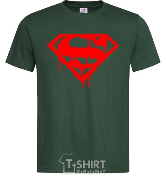 Men's T-Shirt Superman logo bottle-green фото