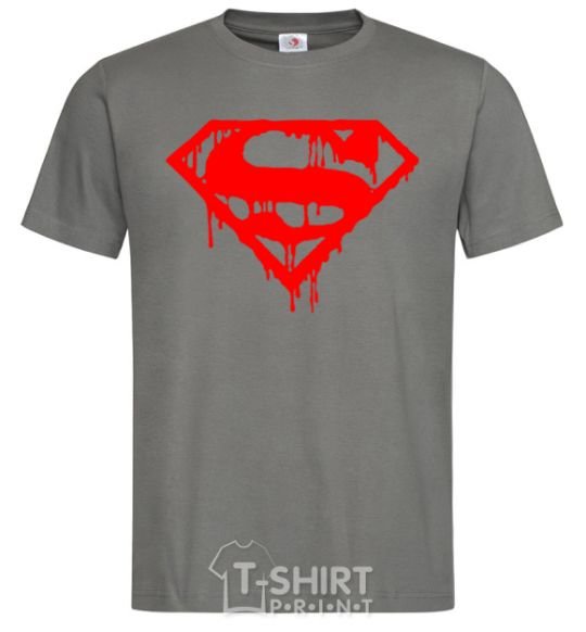 Men's T-Shirt Superman logo dark-grey фото