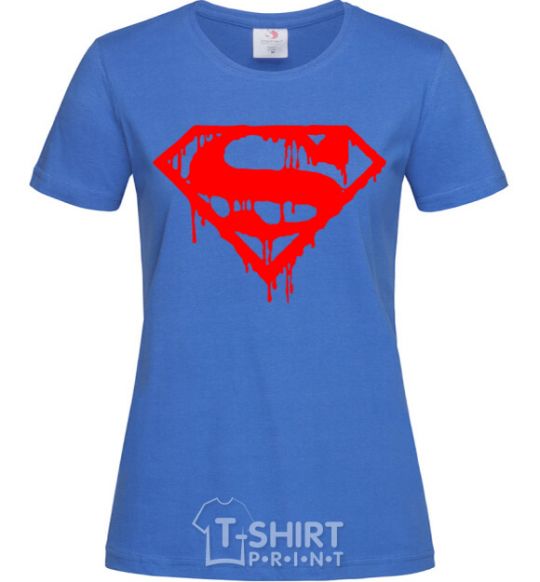 Women's T-shirt Superman logo royal-blue фото