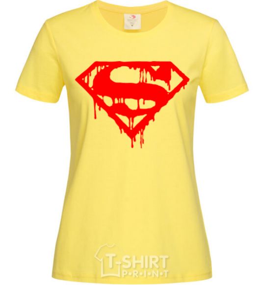 Women's T-shirt Superman logo cornsilk фото