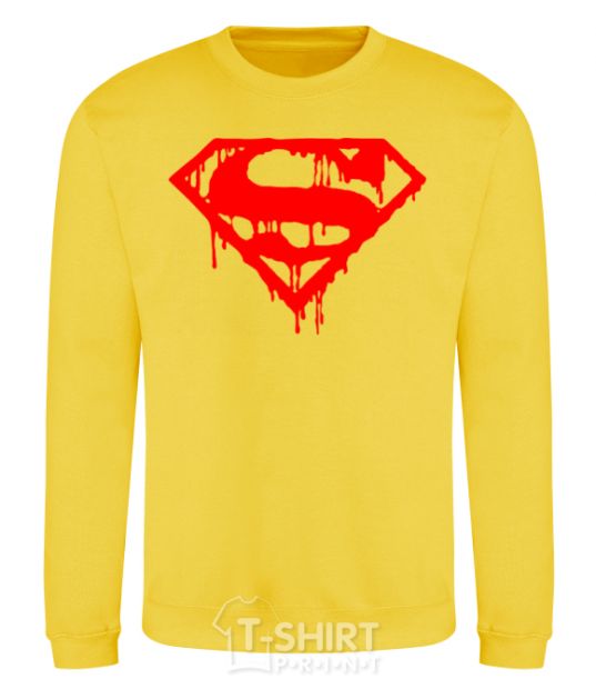 Sweatshirt Superman logo yellow фото