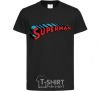 Kids T-shirt SUPERMAN word black фото
