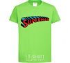 Kids T-shirt SUPERMAN word orchid-green фото