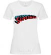 Women's T-shirt SUPERMAN word White фото