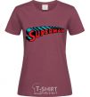 Women's T-shirt SUPERMAN word burgundy фото