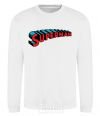 Sweatshirt SUPERMAN word White фото
