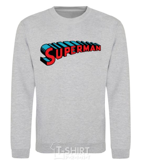 Sweatshirt SUPERMAN word sport-grey фото