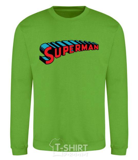 Sweatshirt SUPERMAN word orchid-green фото