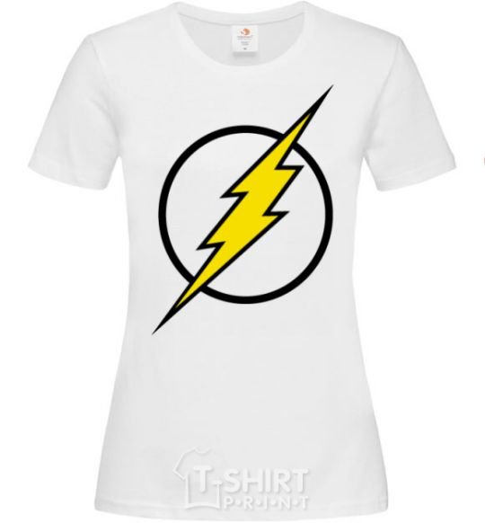 Women's T-shirt logo flash V.1 White фото