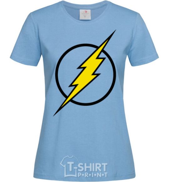 Women's T-shirt logo flash V.1 sky-blue фото