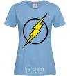 Women's T-shirt logo flash V.1 sky-blue фото