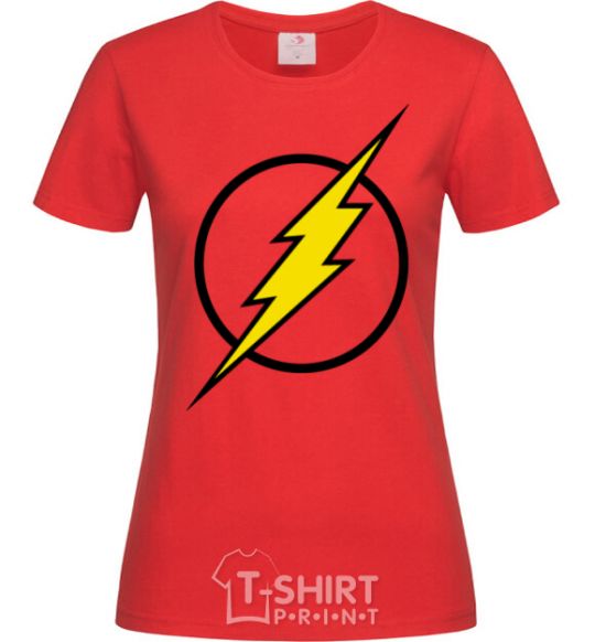 Women's T-shirt logo flash V.1 red фото