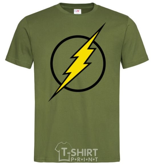 Мужская футболка logo flash V.1 Оливковый фото