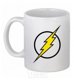 Ceramic mug logo flash V.1 White фото
