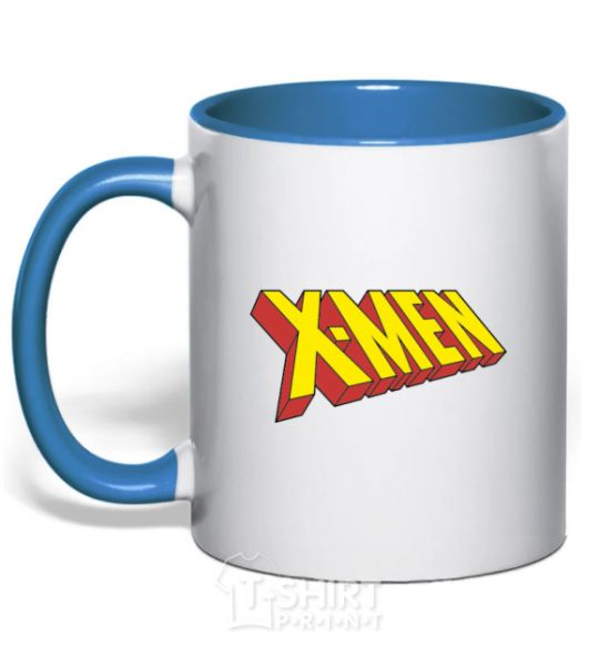 Чашка с цветной ручкой X-men Ярко-синий фото
