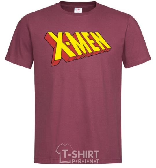 Мужская футболка X-men Бордовый фото