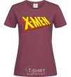 Women's T-shirt X-men burgundy фото