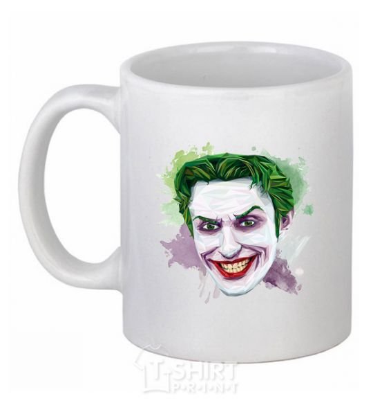 Ceramic mug Joker paint White фото