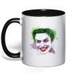 Mug with a colored handle Joker paint black фото