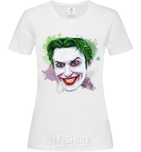 Женская футболка Joker paint Белый фото