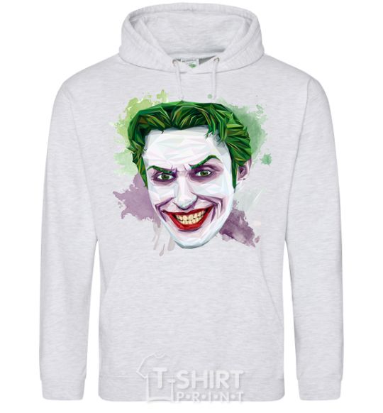 Мужская толстовка (худи) Joker paint Серый меланж фото